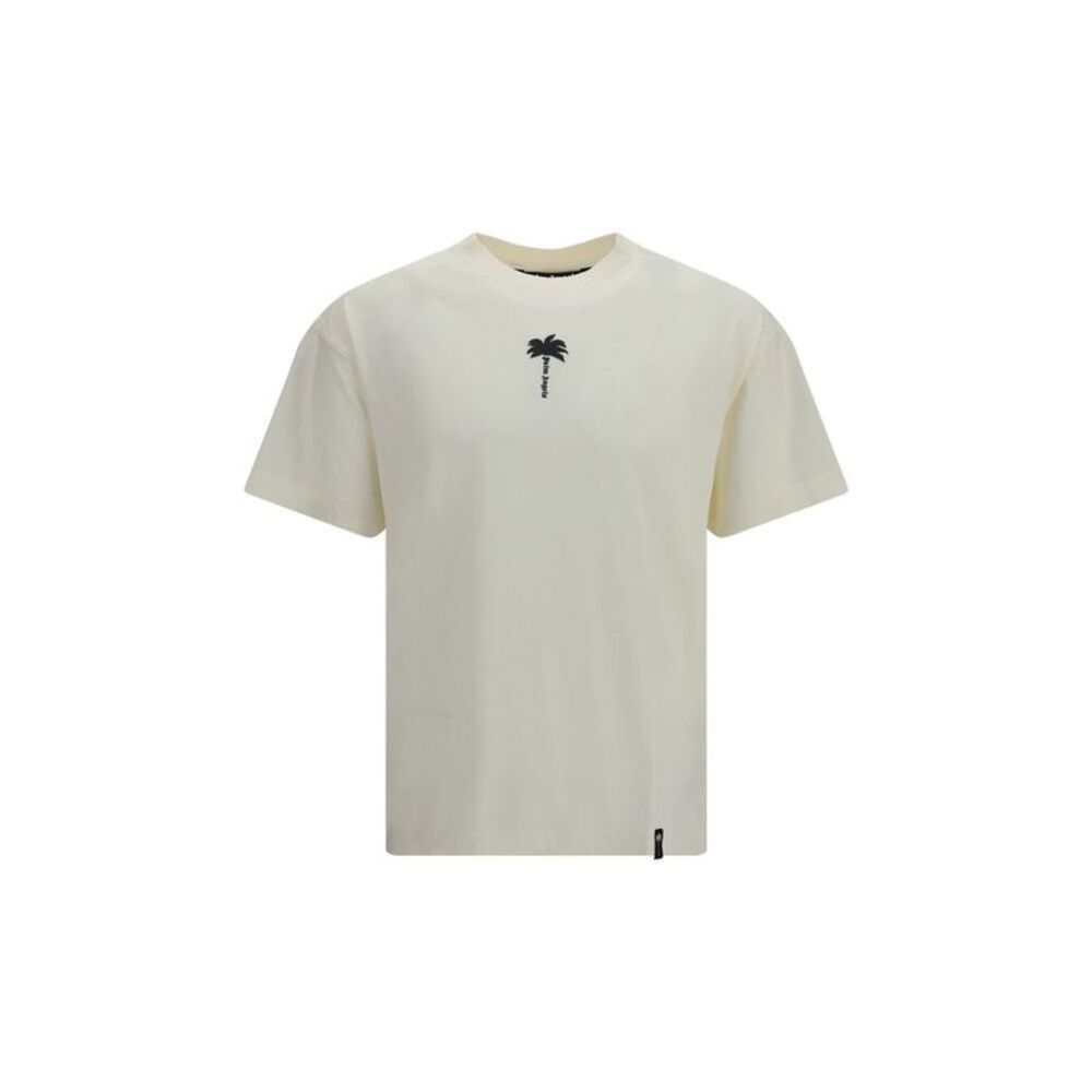 Palm Angels Beige Cotton Men's T-Shirt